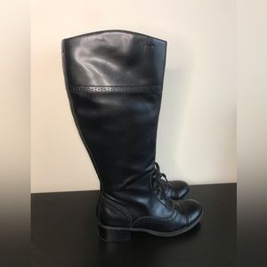 Tommy Hilfiger Black Leather Oxford Style Riding Boots size 9.5M